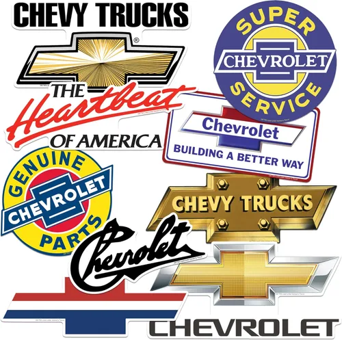 Paquete variado de calcomanías de vinilo para Chevrolet Chevy Branding, tamaño grande, para laptop, botella de agua, álbumes de recortes, tableta,