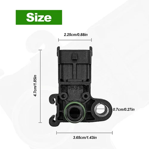 Miniatura 2 de MAP Sensor 55573248 Colector de presión de aire absoluta – Sensor MAP Interruptor de admisión de aire compatible con GMC 07-13 Sierra 1500; Buick
