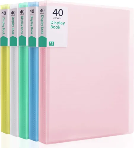 Miniatura 21 de Organizador de carpeta portafolio de 60 bolsillos Phyxin, protectores de hojas para carpeta de 8.5" x 11", carpeta de plástico que muestra 120 Blanco