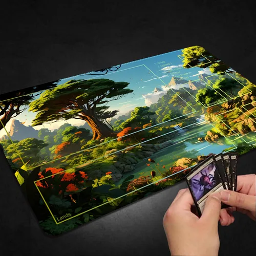 Miniatura 5 de Tapete de juego para MTG, con bolsas de almacenamiento gratis, tapete de juego de 24 x 14 pulgadas, TCG y tapete de juego de mesa para tarjetas