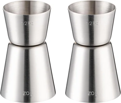 Miniatura 12 de Medidor para barman, Briout Jigger doble de cóctel japonés de primera calidad, acero inoxidable grado alimenticio 304, 2 OZ 1 OZ con mediciones