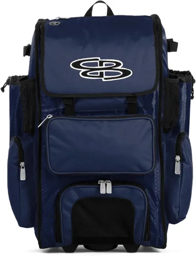 Miniatura 108 de Boombah Rolling Superpack - Bolsa para equipo de béisbol/sóftbol, varios colores, mango telescópico y capacidad para 4 murciélagos, versión