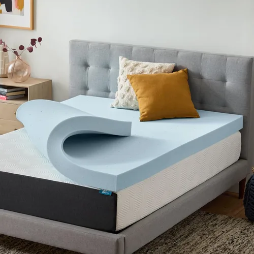 Miniatura 12 de Lucid Cubrecolchón de espuma viscoelástica con infusión de carbón de bambú de 2 pulgadas - Tamaño Twin - Control de humedad y olor - Ventilado
