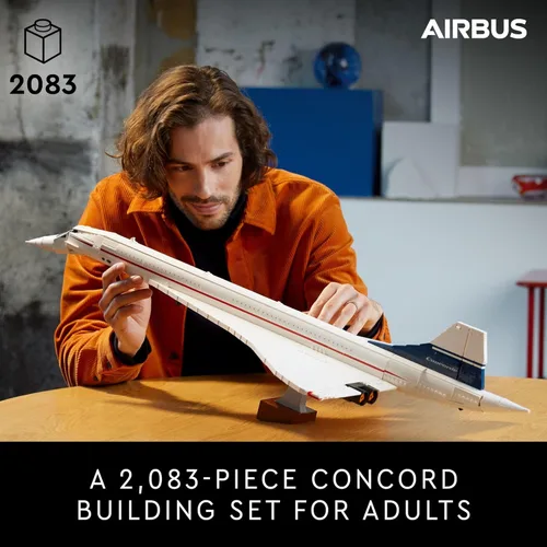 Miniatura 2 de LEGO Icons Concorde Modelo de Avión, Regalo para Adultos, Construye un Modelo Réplica del Avión Comercial Supersónico más Famoso del Mundo