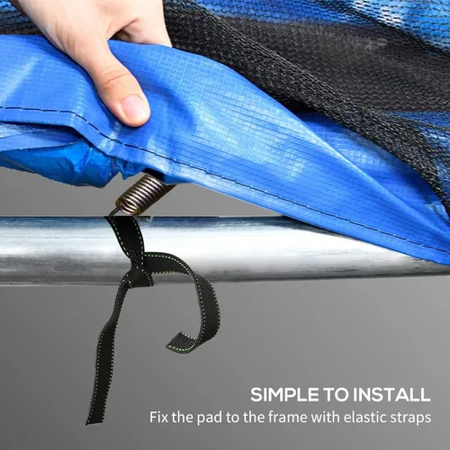 Miniatura 4 de Soozier Funda de resorte para cama elástica de 12 pies/14 pies, repuesto de almohadilla de seguridad para cama elástica, impermeable y resistente a