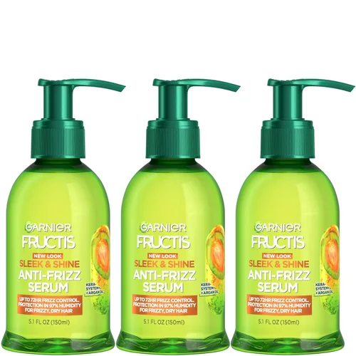 Miniatura 18 de Garnier Fructis Sleek & Shine - Suero antiencrespamiento para cabello seco, aceite de argán, 5.1 onzas líquidas, 2