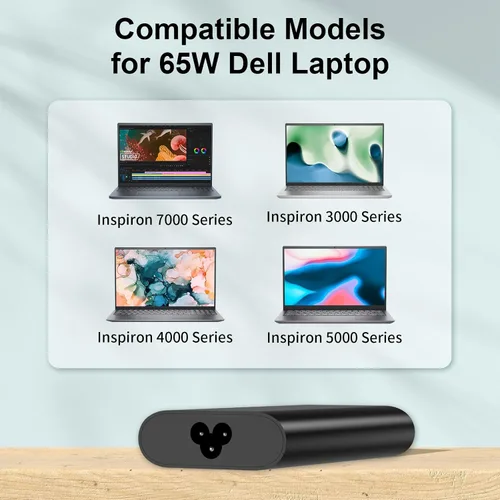 Miniatura 4 de Adaptador delgado de 65 W de repuesto para Dell Inspiron 15 Cargador portátil Inspiron 13 14 15 17 3000 5000 7000 Latitude Vostro XPS 13 la65ns2-01