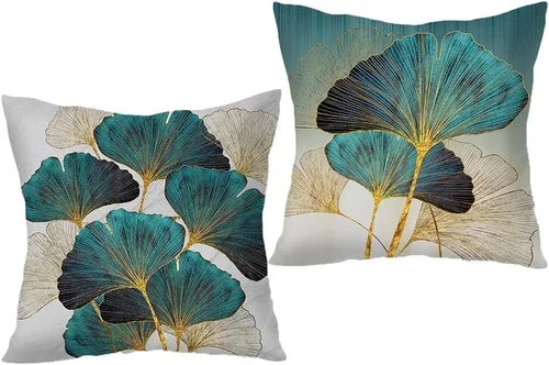 Miniatura 9 de Juego de 2 fundas de almohada decorativas de terciopelo de invierno con copos de nieve beige, 18 x 18 pulgadas, funda de cojín cuadrada