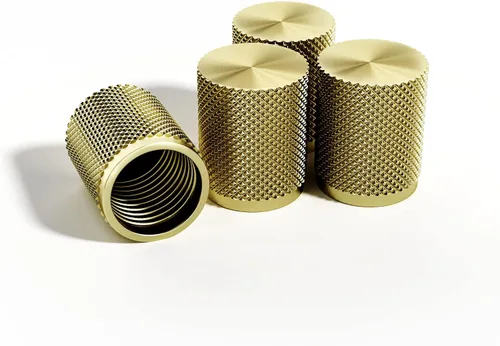 Miniatura 15 de STEEL HAWK Tapones para válvulas de aire de neumáticos, acero inoxidable mecanizado CNC de precisión, diseño moleteado extendido, metal a prueba