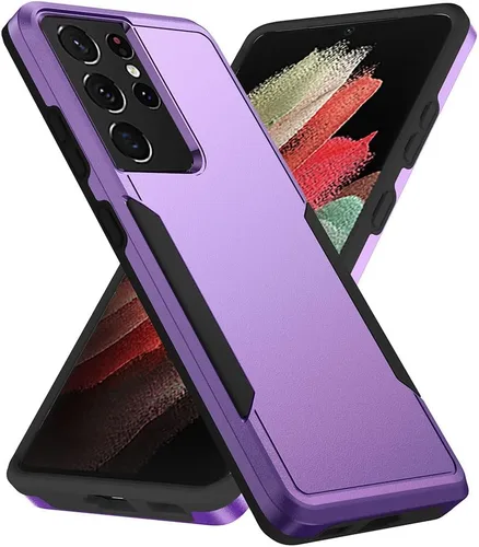 Miniatura 19 de Funda diseñada para Samsung S24 Ultra (no para S24 y S24 Plus), resistente, resistente, a prueba de golpes, soporte de carga inalámbrica, funda Azul