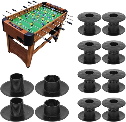 Miniatura 3 de Pissente Varillas de cojinete de futbolín, 10 pares de bujes de futbolín de mesa de plástico negro, varillas de rodamiento de futbolín