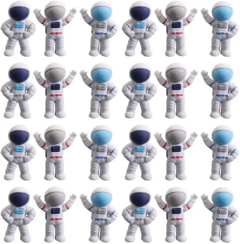 NUOBESTY 24 borradores de astronauta para niños, lindos mini escritorio espacial 3D, juego de borradores de rompecabezas espaciales para premios de