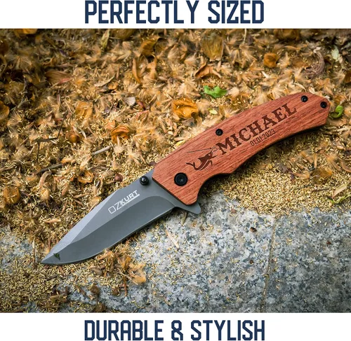 Miniatura 7 de Regalos para hombres, cuchillo de bolsillo personalizado para hombres, icono grabado, nombre y texto, 36 iconos y 20 fuentes, regalos para papá