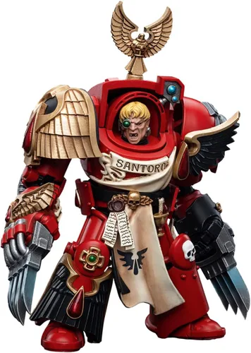 Joytoy 1/18 Figura de acción Warhammer 40k Mecha 5.3 pulgadas de alto modelo de juguete ángeles de sangre terminadores de asalto Sargento Santoro
