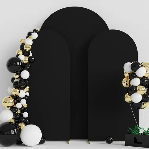Miniatura 24 de Wokceer Cubierta de Fondo para Arco de Boda 7.2 Pies, Cubiertas Ajustadas de Spandex para Soporte de Arco de Boda de 6 Pies, Juego de 2 Cubiertas