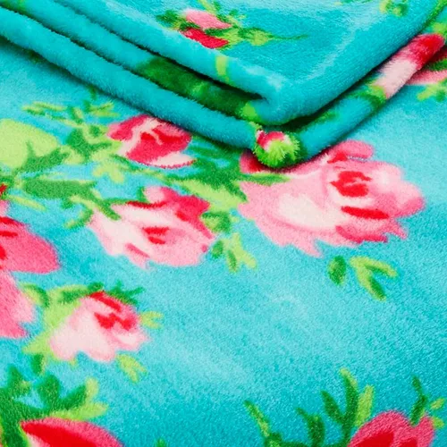 Miniatura 5 de Betsey Johnson Bouquet Day Felpa - Manta de forro polar azul - 50X70 Día del ramo