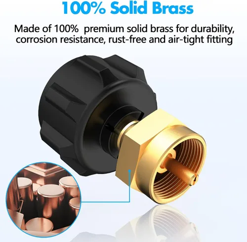 Miniatura 4 de Adaptador de Recarga de Propano para Tanques de 1 lb, Adaptador de Propano Llena 1lb desde 20lb, Acoplador de Tanque de Cilindro de Gas LP