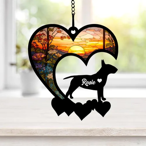 Miniatura 7 de NAZENTI Atrapasoles personalizado de sabueso afgano, adorno conmemorativo personalizado para la pérdida de mascotas, regalo de condolencia