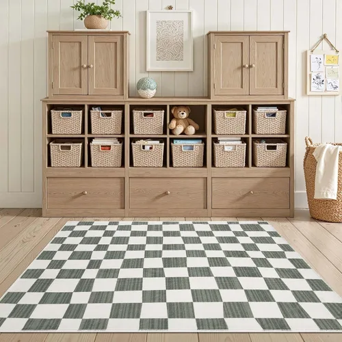 Miniatura 81 de jinchan Alfombra a rayas de 2 x 3 para entrada, alfombra de cocina, tapete pequeño, antideslizante, ligero, de bajo perfil, decoración para entrada