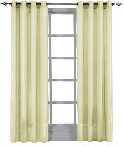 Miniatura 9 de Royal Hotel Bedding Lujo Abri - Ojal superior, cortinas transparentes aplastadas, 84 pulgadas de largo, lavanda, juego de 2