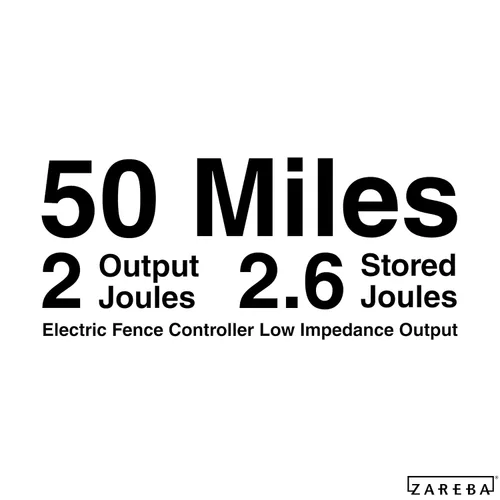 Miniatura 3 de Zareba 50 Millas Cargador Eléctrico de Valla con Alimentación de CA de Baja Impedancia - Contiene Cerdos, Cabras, Caballos, Ganado y Más - Mantén a