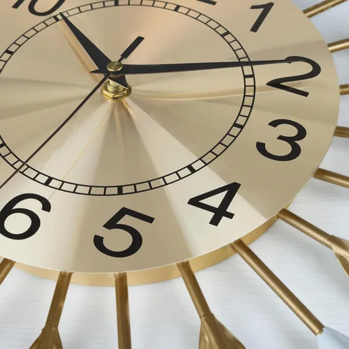 Miniatura 8 de Lafocuse Reloj de pared grande silencioso de 23 pulgadas para decoración de sala de estar, reloj de pared decorativo de mediados de siglo, reloj