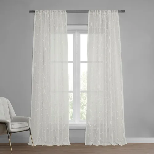 Miniatura 9 de HPD Half Price Drapes SHCH-11729-84 - Cortina transparente de lino con estampado (1 panel), 50 x 84, Avignon Vine