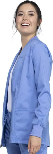 Miniatura 4 de Cherokee WW305AB - Chaqueta de calentamiento para mujer, ajuste clásico moderno con cremallera frontal