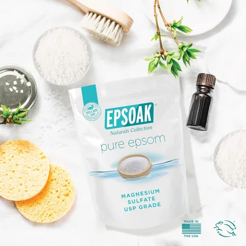 Miniatura 4 de Epsoak Sal de Epsom Bolsa resellable a granel de 19 libras, sulfato de magnesio USP. Sin perfume, fabricado en los Estados Unidos, certificado libre