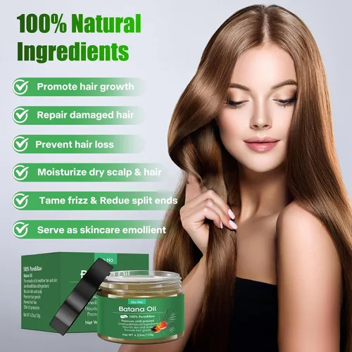 Miniatura 5 de Go Ho Aceite de batana crudo para el crecimiento del cabello, aceite de batana orgánico de 4.23 onzas de Honduras, aceite natural 100% puro sin