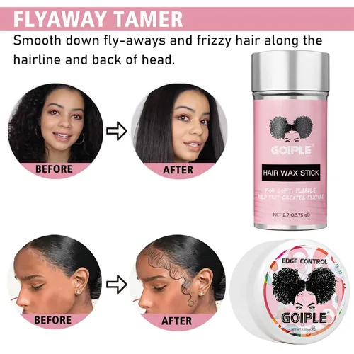 Miniatura 3 de Goiple 11 piezas Kit de peluca para pelucas de encaje frontal para principiantes, palo de cera para cabello, banda elástica de fusión de encaje