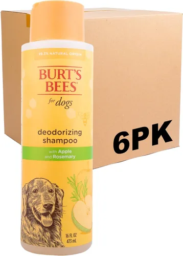 BURT'S BEES FOR PETS Champú desodorizante para perros de origen natural con manzana y romero, champú para perros para olores - Sin crueldad,