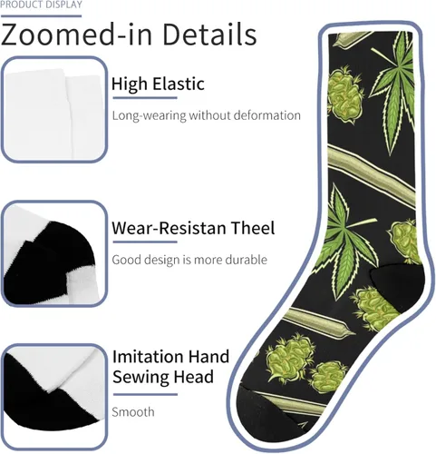 Miniatura 6 de Calcetines Kawaii Weed Leaf Calcetines de botas para hombre