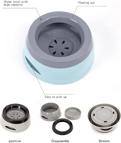 Miniatura 2 de Love Dream Cuenco de agua para perros sin derrames, alimentador de agua lento sin goteo, dispensador de agua para mascotas, dispensador de agua