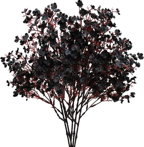Miniatura 26 de Mandy's 6 paquetes de flores artificiales de aliento de bebé beige marrón 18.5 Inch Silk Gypsophila European Style Modern Home Decor Centerpiece