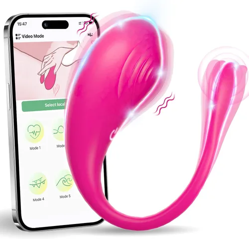 Juguetes sexuales femeninos vibrador portátil – Juguetes para adultos, aplicación Bluetooth de larga distancia, control remoto, vibrador de punto G,