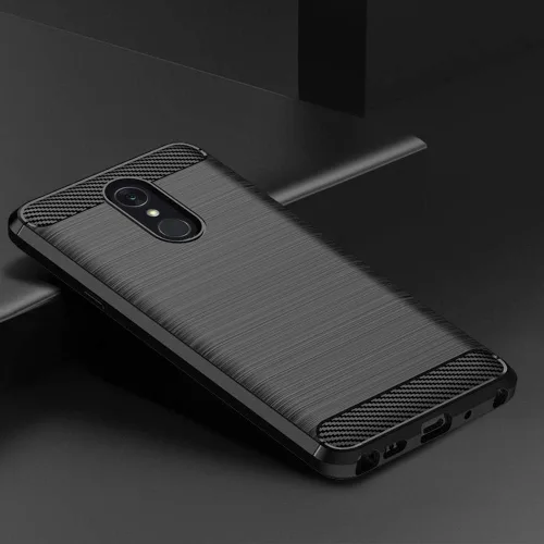 Miniatura 2 de Asuwish Funda para LG Stylo 4 con protector de pantalla de vidrio templado y accesorios para celular, funda delgada y suave de goma de silicona Negro