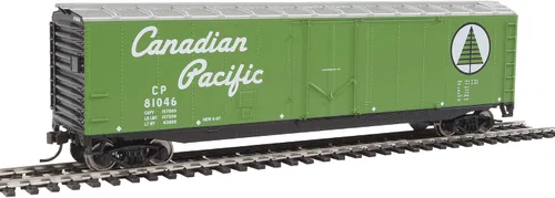 Miniatura 2 de Walthers Trainline Boxcar con puerta enchufable de 50 pies con ruedas metálicas listo para funcionar en el Pacífico canadiense