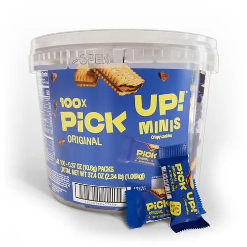 Miniatura 8 de Bahlsen PiCK UP! Minis Original (3 bolsas, 3 x 10 galletas individuales, 30 galletas en total) - Chocolate alemán intercalado entre dos galletas