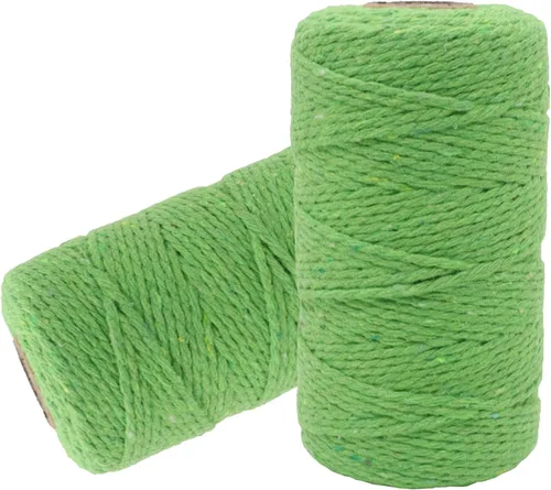 Miniatura 18 de Cuerda de algodón para panaderos: cuerda de pan púrpura claro de 0.079 in, cuerda de 656 pies para envolver regalos 06 Púrpura Claro