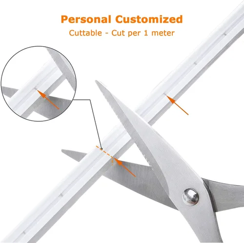 Miniatura 3 de Tira de luces LED de neón de 100 pies / 98.4 ft, luz blanca diurna, 6000 K, impermeable, IP65, tira de luz LED flexible CA de 110 a 120 V, luces LED