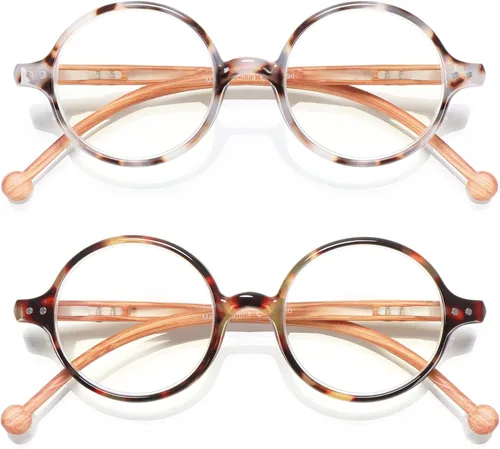 Miniatura 14 de Gafas de Lectura Redondas para Mujeres y Hombres con Bloqueo de Luz Azul, Lectores Circulares Unisex Ultraligeros, Gafas de Lectura sin Prescripción
