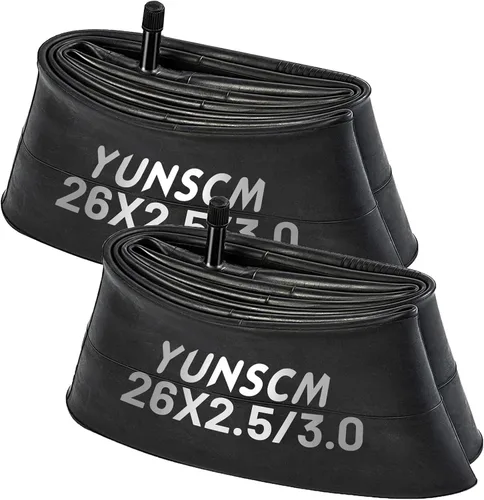 2 tubos de neumáticos gruesos de 26 pulgadas de 26 x 2.5, 26 x 3.0, válvula Schrader AV de 26 pulgadas, tubos de bicicleta gruesa compatibles con