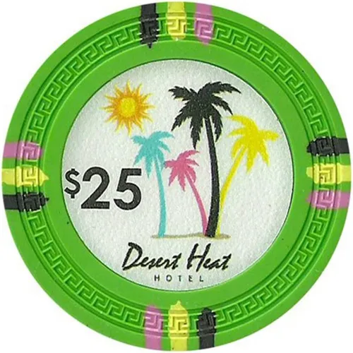 Miniatura 6 de Claysmith Gaming Desert Heat Poker Chip - Compuesto de arcilla pesada de 0.48 oz, paquete de 50