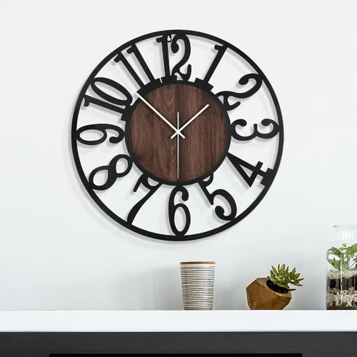 Miniatura 2 de Reloj de pared grande de 20 pulgadas de metal con voz y sensor de luz nocturna, luz en la oscuridad, silencioso, sin tictac, funciona con batería
