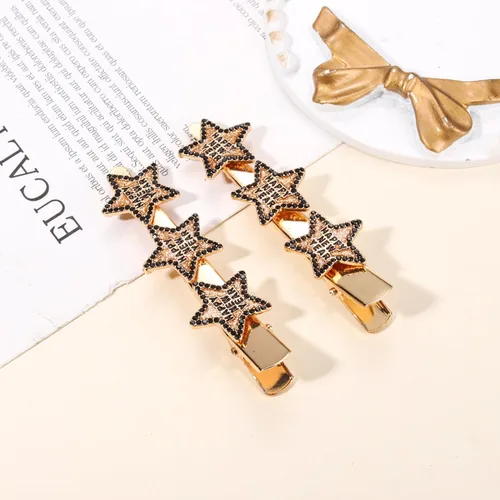 Miniatura 4 de Pinzas para el cabello con purpurina dorada y plateada para mujer, con diamantes de imitación, para fiestas, regalos (Año Nuevo 1, dorado)
