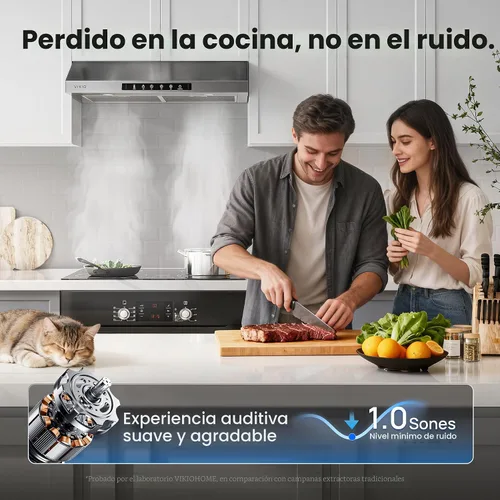 Miniatura 5 de VIKIO HOME Campana extractora para debajo del gabinete de 30 pulgadas, Campana extractora de cocina de acero inoxidable de 900CFM, Control