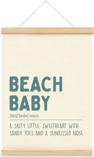 Miniatura 8 de PLKMN Decoración de pared de playa de surf, arte de pared de olas con colgador de póster de madera, arte de pared costero de verano, 12 x 16