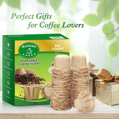 Miniatura 7 de Aussen Filtros de papel desechables para café, reemplazo para filtros Keurig, compatible con todos los filtros de una sola porción de Keurig, Natural
