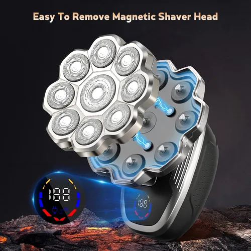 Miniatura 4 de Maquinilla de afeitar eléctrica para hombres, afeitadoras de cabeza para hombres calvos, afeitadoras eléctricas para hombres con afeitadora